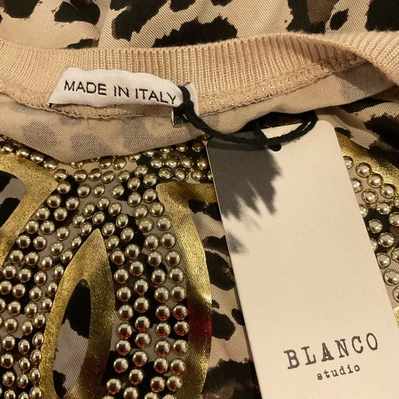 Leopard Print Blouse with Gold Accents - Picture 7 of 8